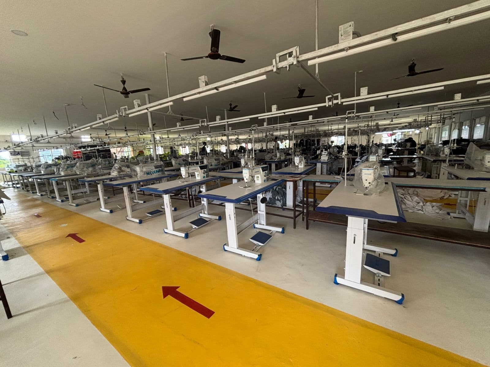 Sewing machines at full capacity